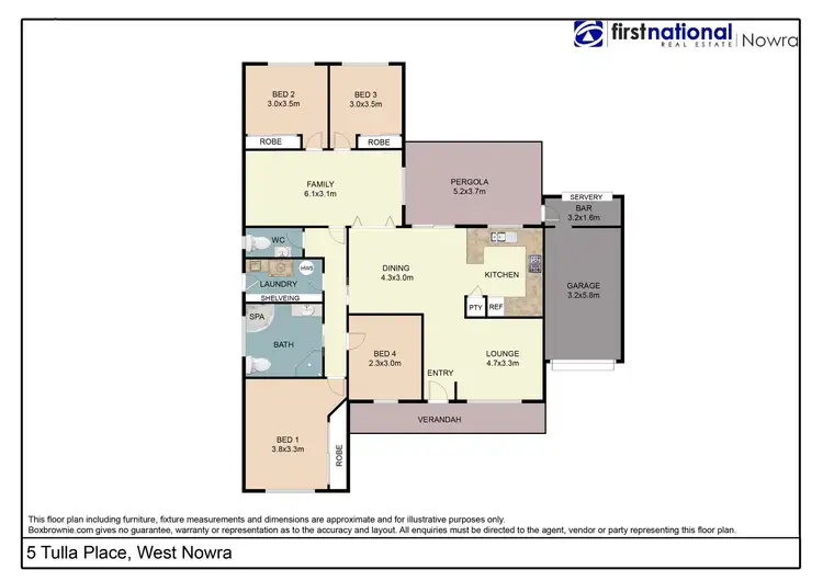 Floorplan of Homely house listing, 5 Tulla Place, West Nowra NSW 2541