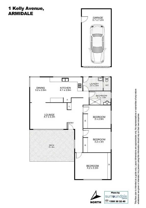 Floorplan of Homely house listing, 1 Kelly Av, Armidale NSW 2350