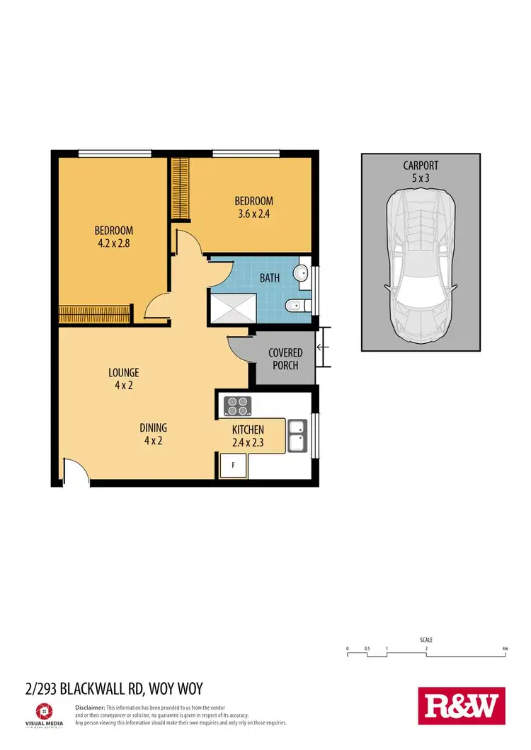 Floorplan of Homely unit listing, 2/293 Blackwall Road, Woy Woy NSW 2256