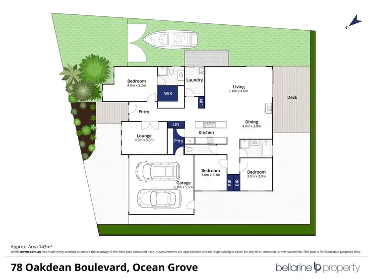 Floorplan of Homely house listing, 78 Oakdean Boulevard, Ocean Grove VIC 3226