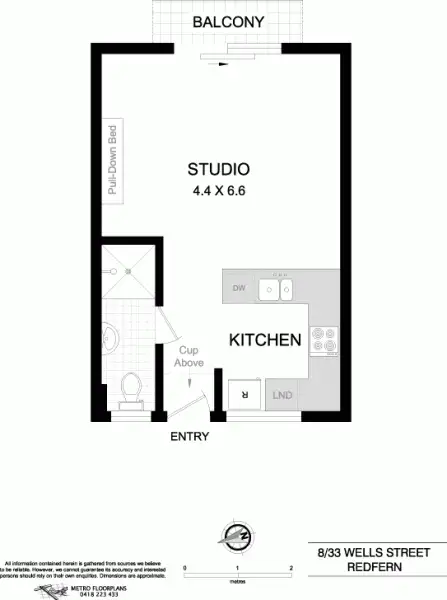 Floorplan of Homely apartment listing, 8/33 Wells Street, Redfern NSW 2016