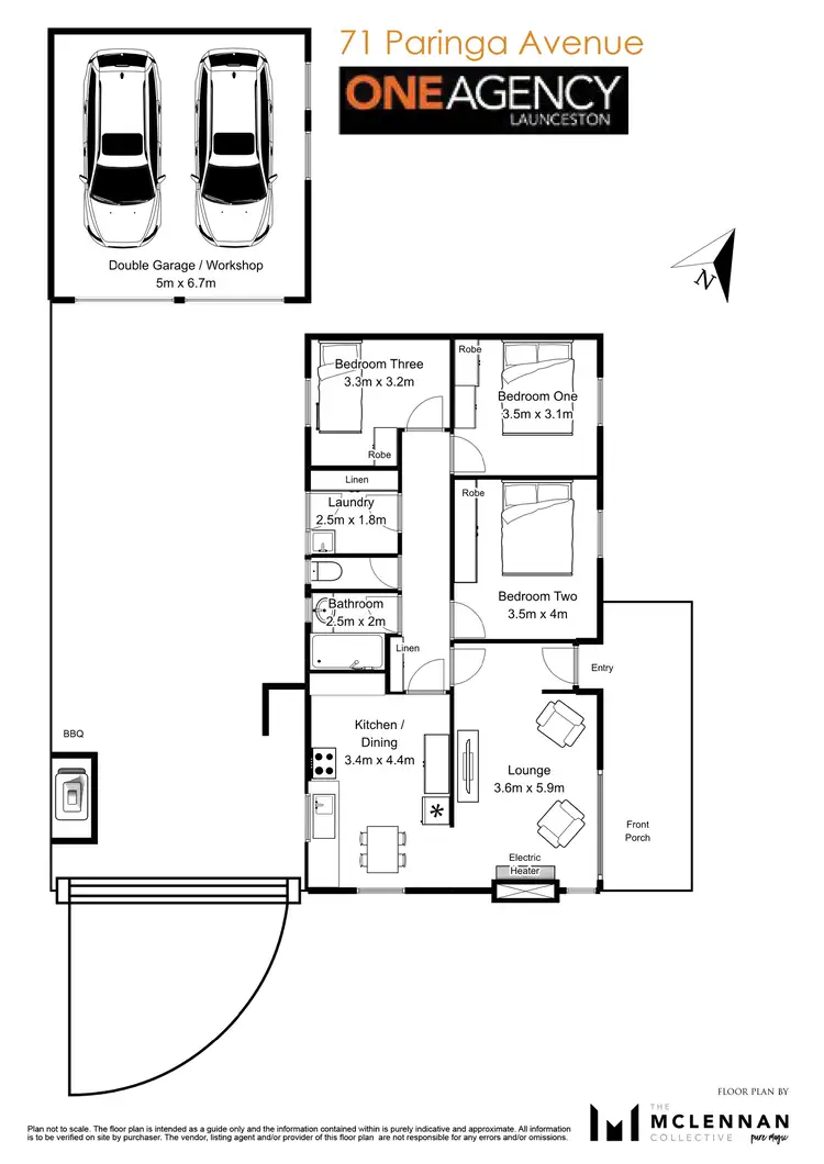 Floorplan of Homely house listing, 71 Paringa Avenue, Newnham TAS 7248