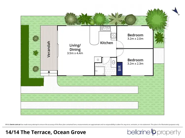 Floorplan of Homely unit listing, 14/14 The Terrace, Ocean Grove VIC 3226