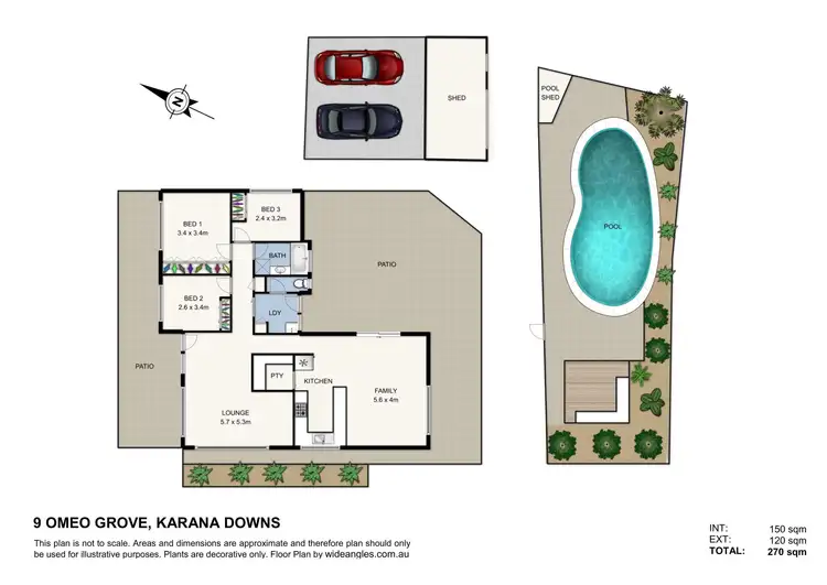 Floorplan of Homely house listing, 9 Omeo Grove, Karana Downs QLD 4306