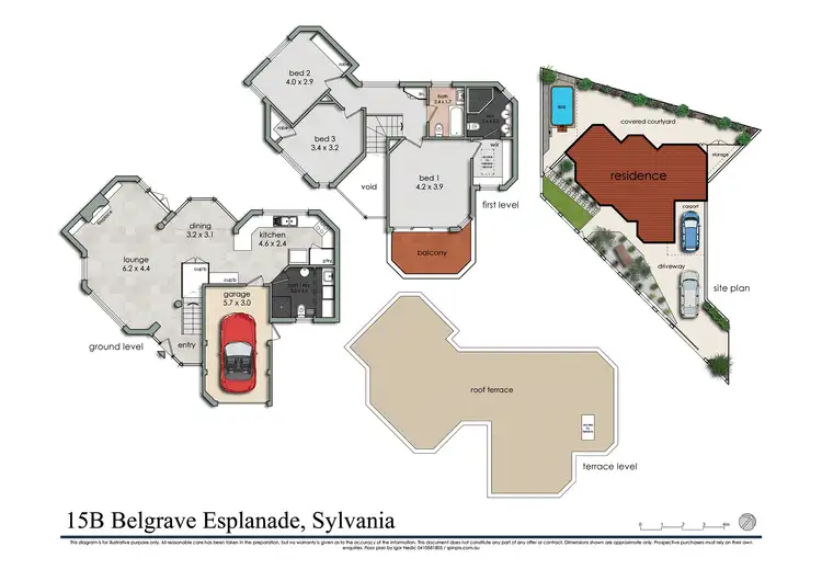 Floorplan of Homely semi-detached listing, 15b Belgrave Esplanade, Sylvania NSW 2224