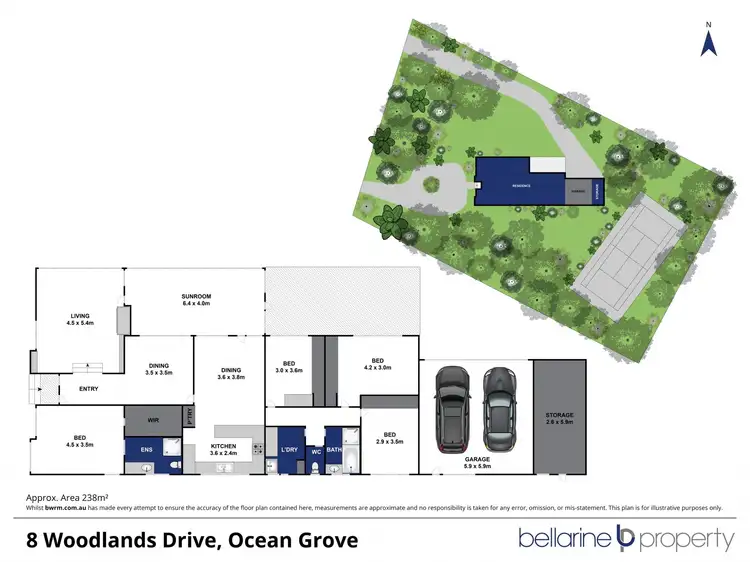 Floorplan of Homely house listing, 8 Woodlands Drive, Ocean Grove VIC 3226