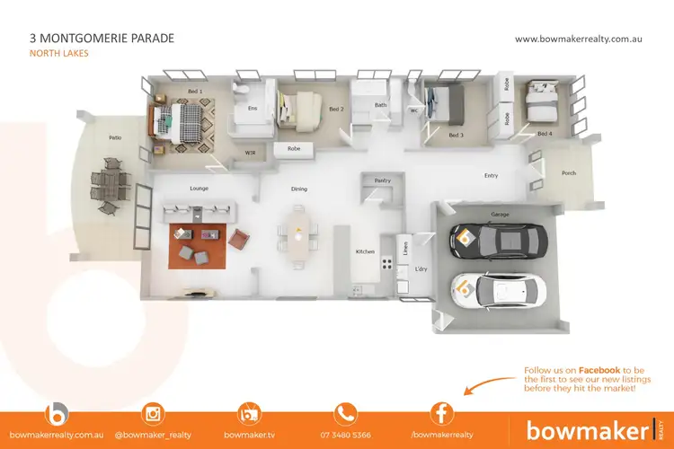 Floorplan of Homely house listing, 3 Montgomerie Parade, North Lakes QLD 4509
