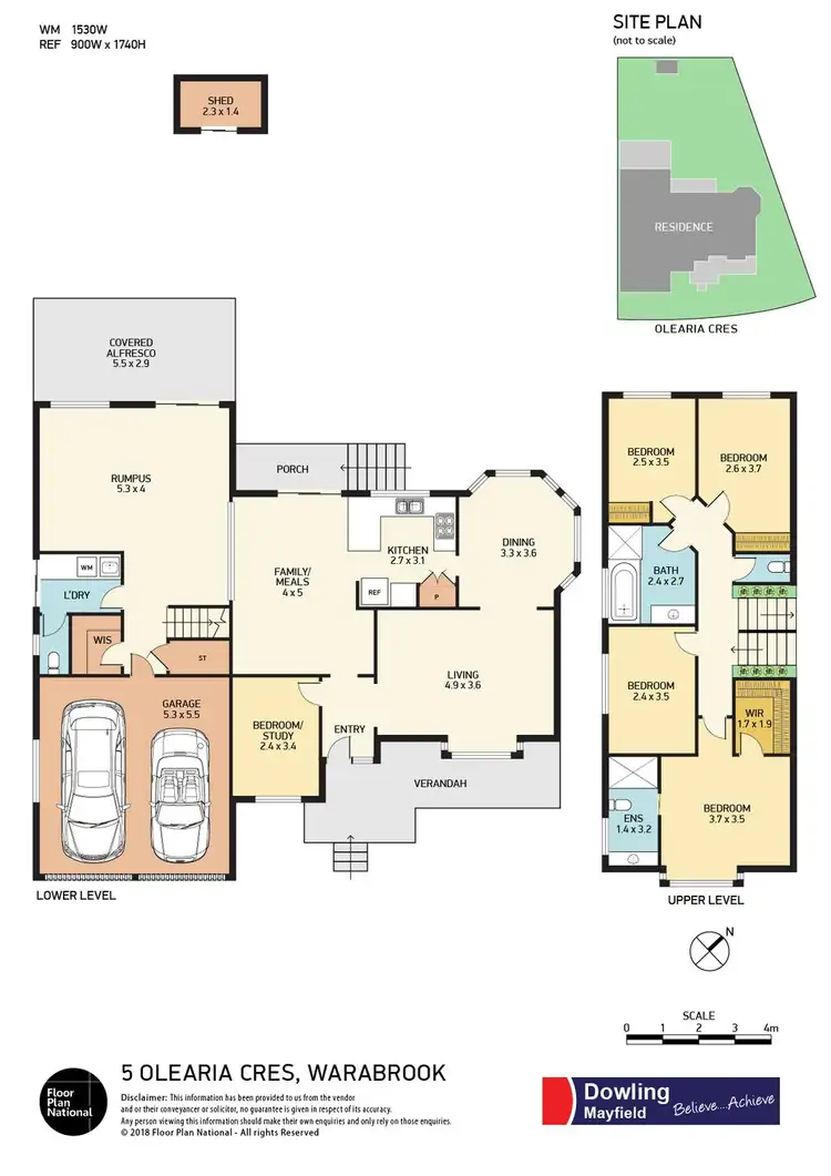 Floorplan of Homely house listing, 5 Olearia Crescent, Warabrook NSW 2304