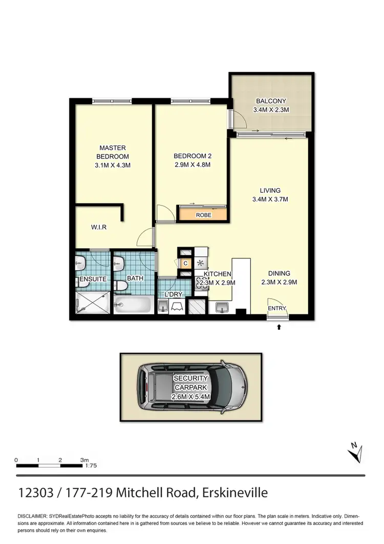 Floorplan of Homely apartment listing, 12303/177-219 Mitchell Road, Erskineville NSW 2043