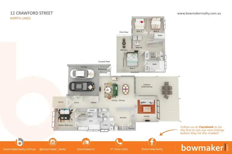 Floorplan of Homely house listing, 12 Crawford Street, North Lakes QLD 4509