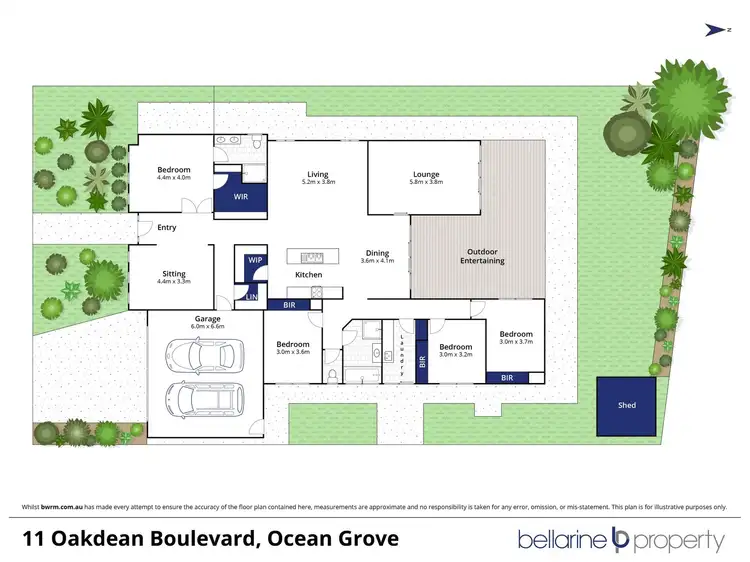 Floorplan of Homely house listing, 11 Oakdean Boulevard, Ocean Grove VIC 3226