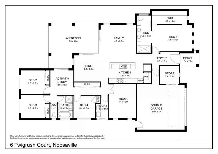 Floorplan of Homely house listing, 6 Twigrush Court, Noosaville QLD 4566