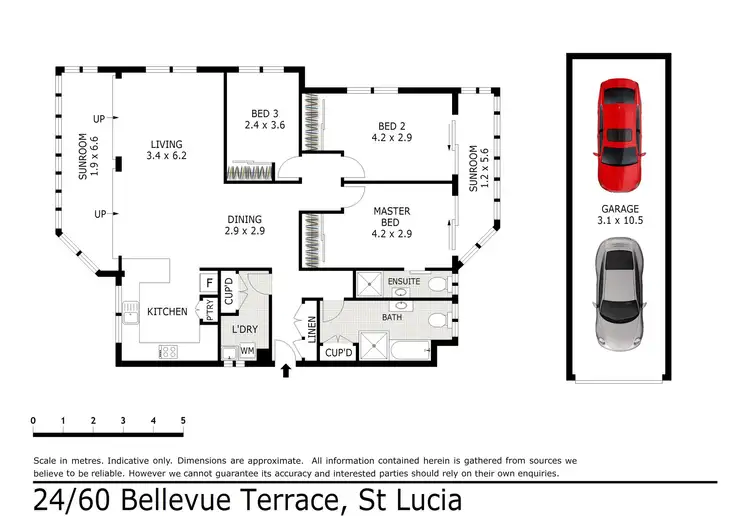Floorplan of Homely unit listing, 24/60 Bellevue Terrace, St Lucia QLD 4067