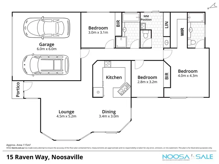 Floorplan of Homely house listing, 15 Raven Way, Noosaville QLD 4566