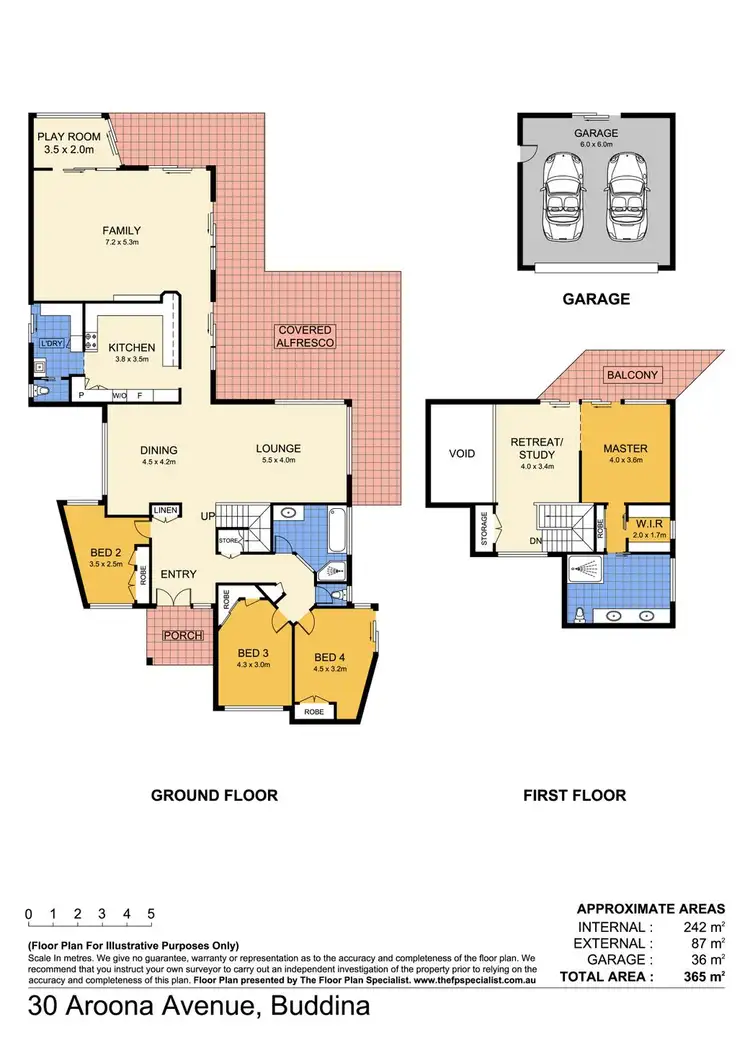 Floorplan of Homely house listing, 30 Aroona Avenue, Buddina QLD 4575