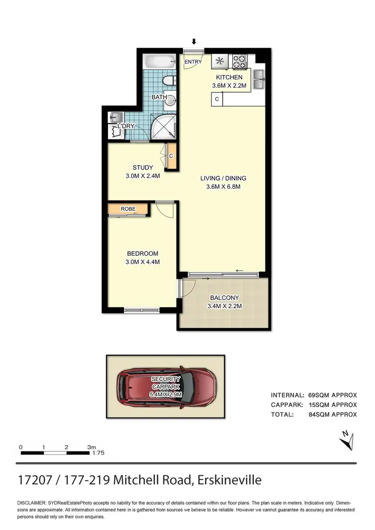 Floorplan of Homely apartment listing, 17207/177-219 Mitchell Road, Erskineville NSW 2043