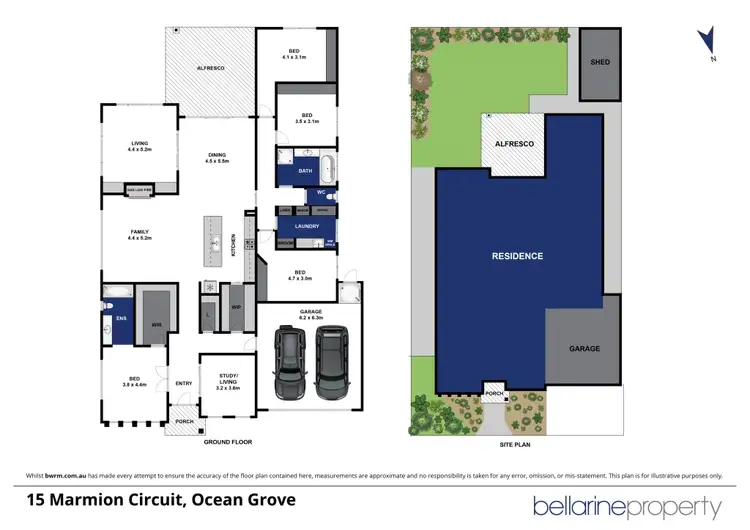 Floorplan of Homely house listing, 15 Marmion Circuit, Ocean Grove VIC 3226