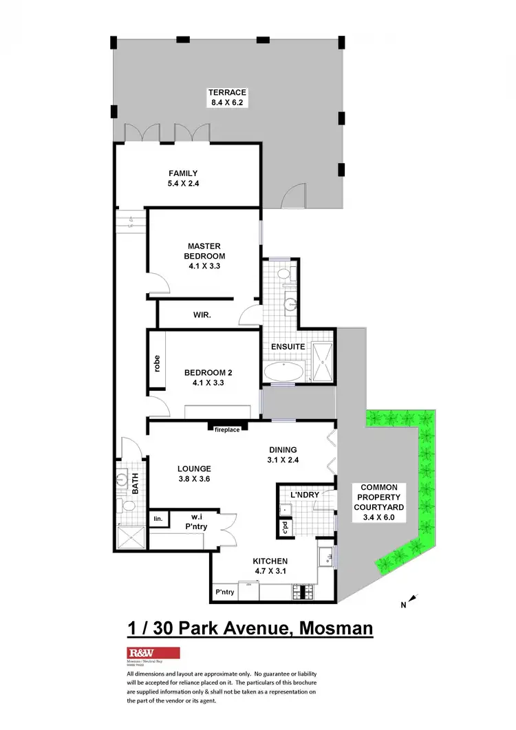 Floorplan of Homely apartment listing, 1/30 Park Avenue, Mosman NSW 2088