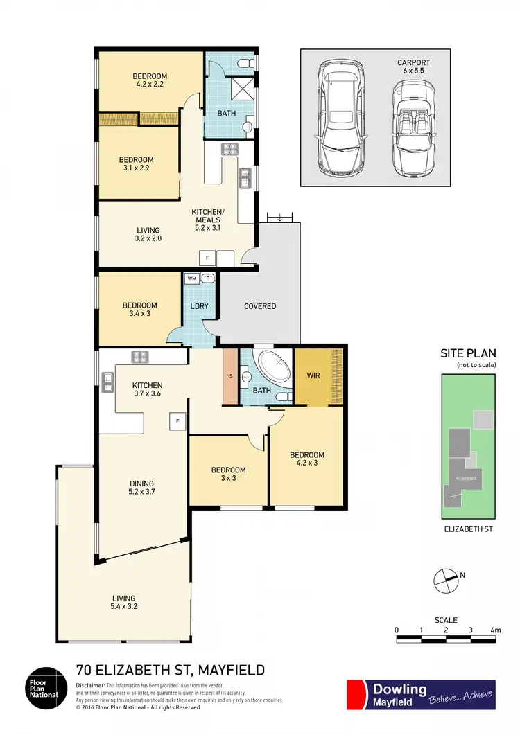 Floorplan of Homely house listing, 70 Elizabeth Street, Mayfield NSW 2304