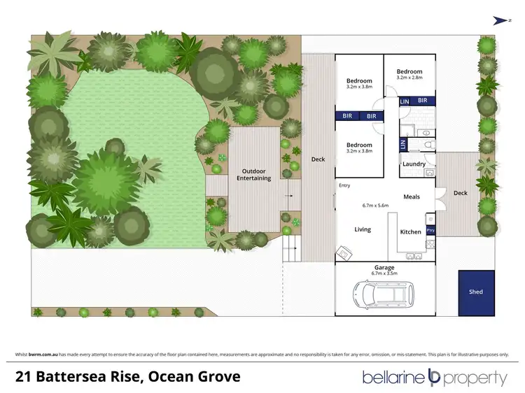 Floorplan of Homely house listing, 21 Battersea Rise, Ocean Grove VIC 3226