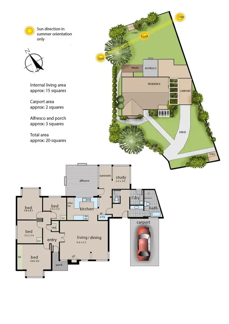 Floorplan of Homely house listing, 3 Handley Court, Frankston South VIC 3199