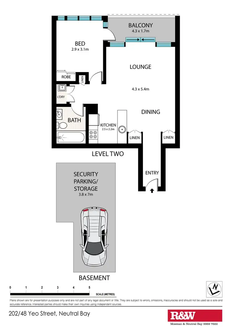 Floorplan of Homely apartment listing, 202/48 Yeo Street, Neutral Bay NSW 2089