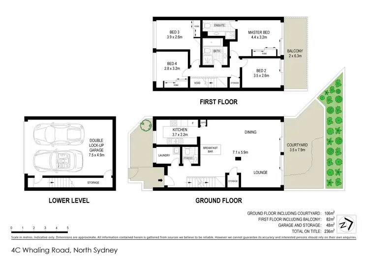Floorplan of Homely townhouse listing, 4C Whaling Road, North Sydney NSW 2060