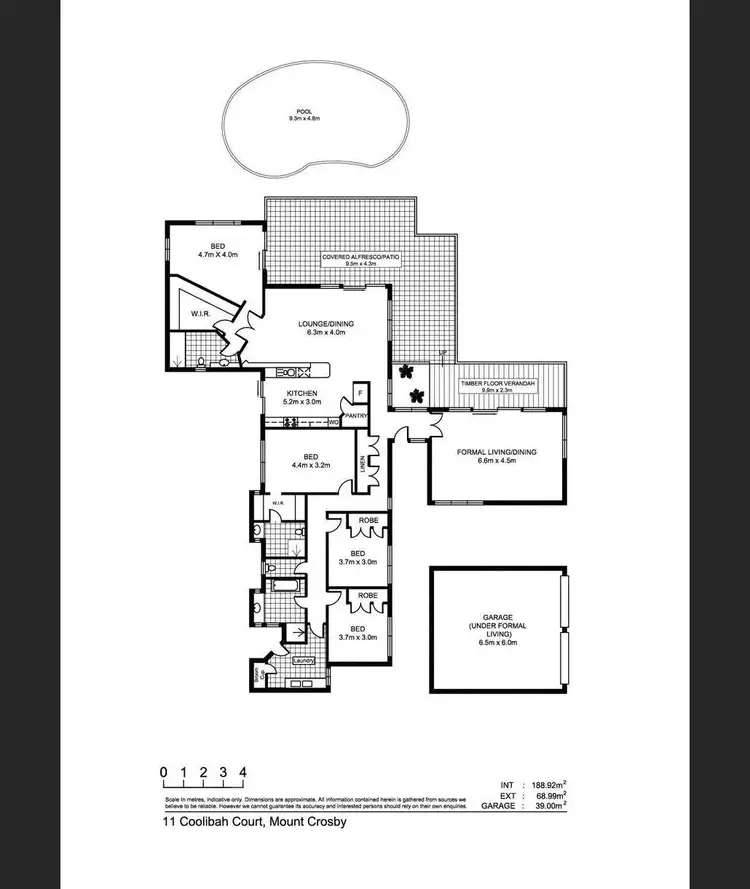 Floorplan of Homely rural property listing, 11 Coolibah Court, Mount Crosby QLD 4306