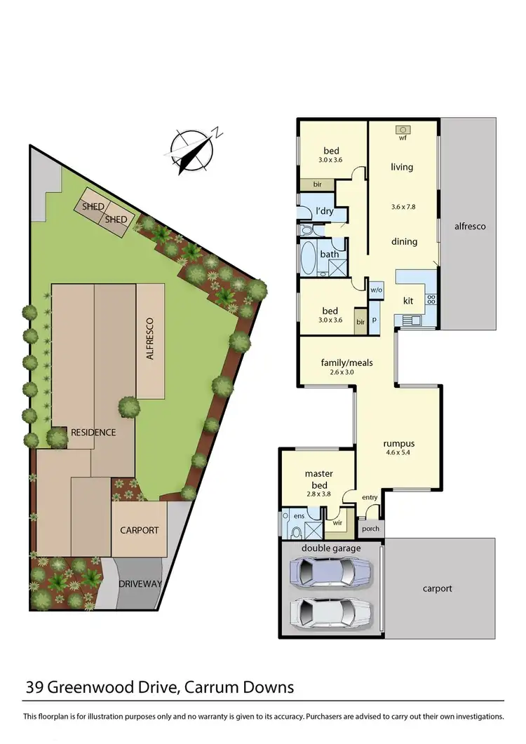 Floorplan of Homely house listing, 39 Greenwood Dve, Carrum Downs VIC 3201