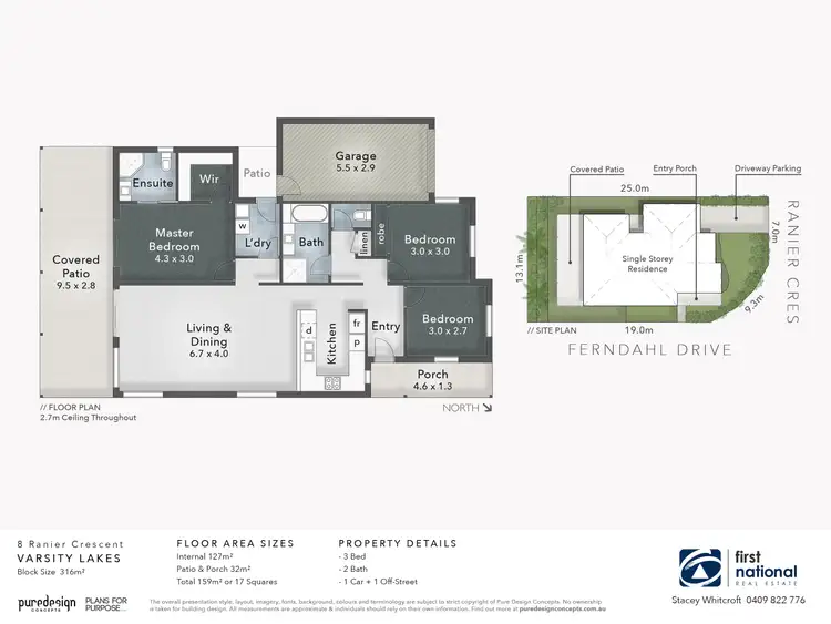 Floorplan of Homely house listing, 8 Ranier Crescent, Varsity Lakes QLD 4227