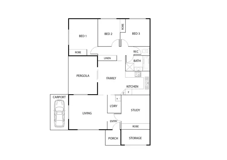 Floorplan of Homely house listing, 6 Scarfe Close, Gordon ACT 2906