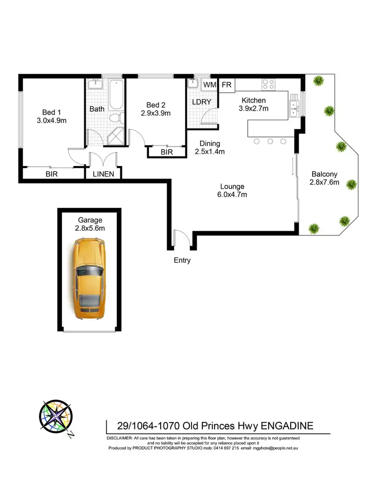 Floorplan of Homely unit listing, 29/1064 - 1070 Old Princes Highway, Engadine NSW 2233