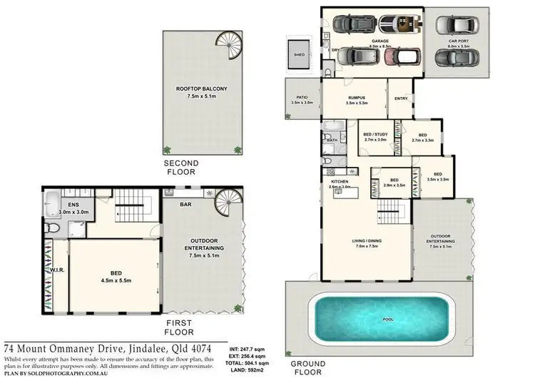 Floorplan of Homely house listing, 74 Mount Ommaney Drive, Jindalee QLD 4074