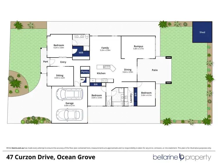 Floorplan of Homely house listing, 47 Curzon Drive, Ocean Grove VIC 3226