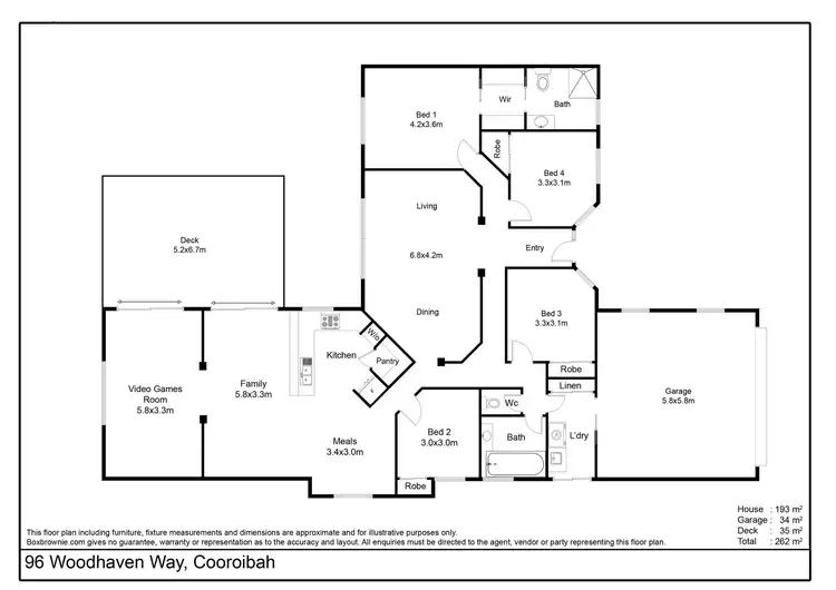 Floorplan of Homely house listing, 96 Woodhaven Way, Cooroibah QLD 4565