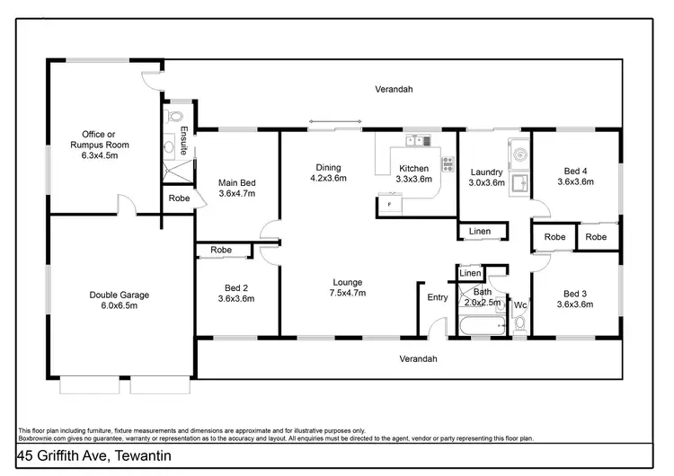 Floorplan of Homely house listing, 45 Griffith Ave, Tewantin QLD 4565