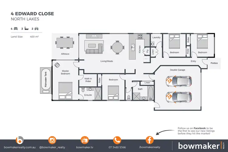Floorplan of Homely house listing, 4 Edward Close, North Lakes QLD 4509