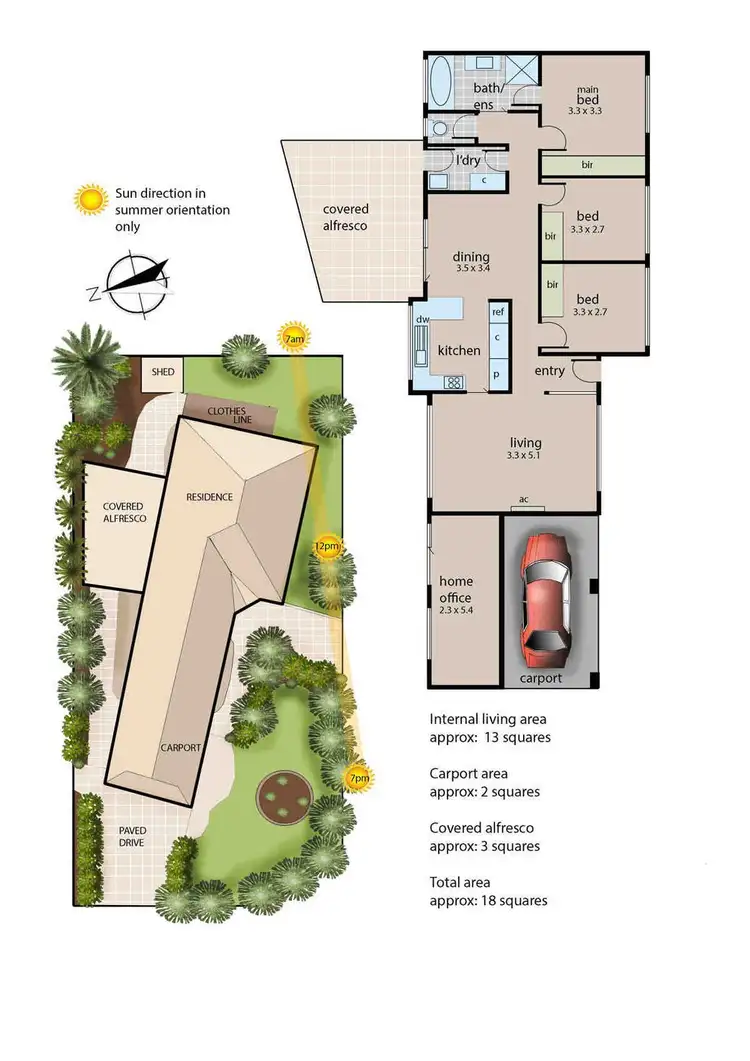 Floorplan of Homely house listing, 45 Dunn Crescent, Langwarrin VIC 3910