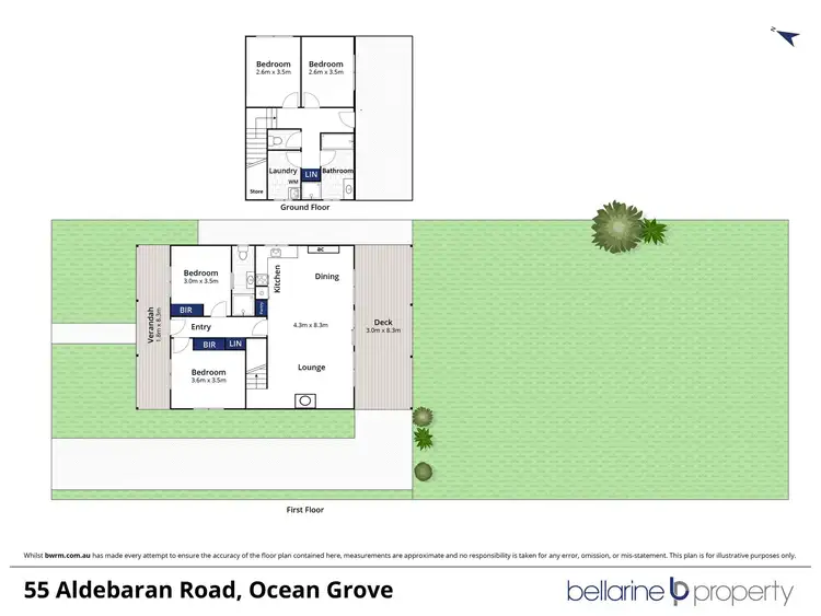 Floorplan of Homely house listing, 55 Aldebaran Rd, Ocean Grove VIC 3226