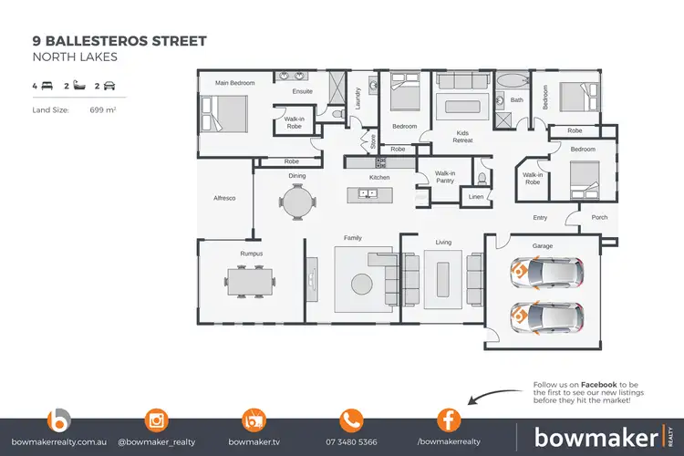 Floorplan of Homely house listing, 9 Ballesteros Street, North Lakes QLD 4509