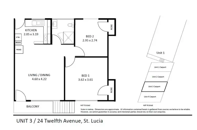 Floorplan of Homely unit listing, 3/24 Twelfth Avenue, St Lucia QLD 4067