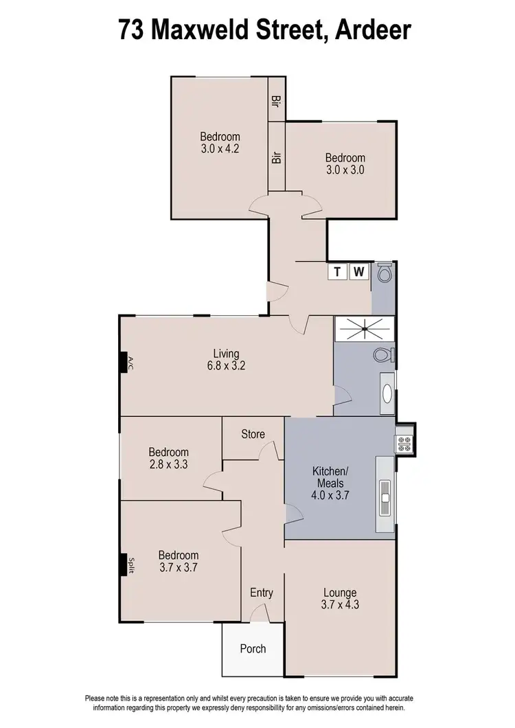 Floorplan of Homely house listing, 73 Maxweld Street, Ardeer VIC 3022