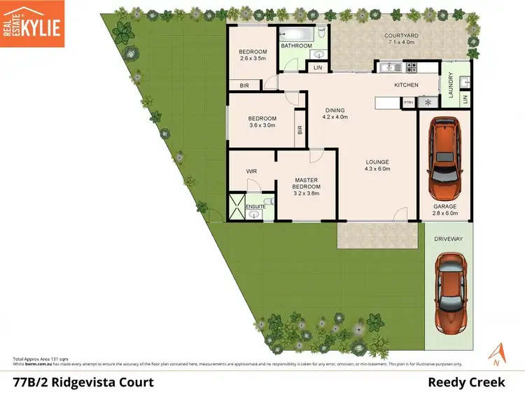 Floorplan of Homely semi-detached listing, 77b/2-8 Ridgevista Court, Reedy Creek QLD 4227
