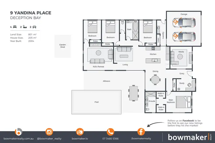 Floorplan of Homely house listing, 9 Yandina Place, Deception Bay QLD 4508