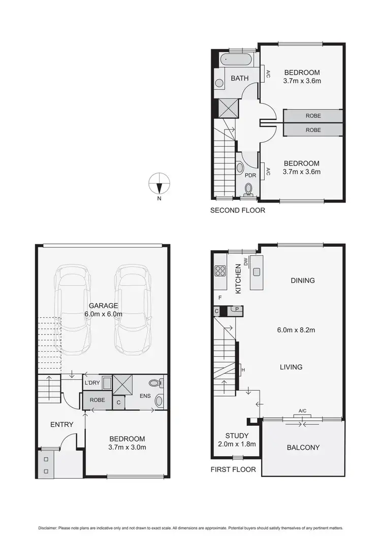 Floorplan of Homely townhouse listing, 2/243 Union Road, Moonee Ponds VIC 3039