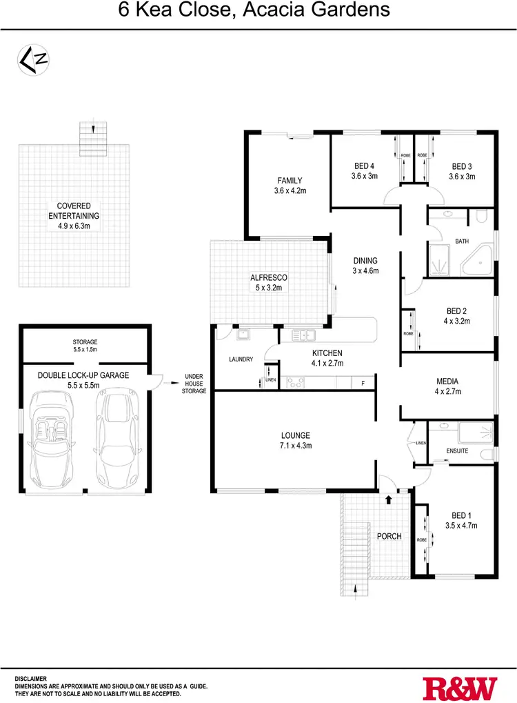 Floorplan of Homely house listing, 6 Kea Close, Acacia Gardens NSW 2763