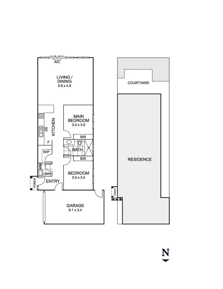 Floorplan of Homely unit listing, 2/53 Moore Road, Airport West VIC 3042