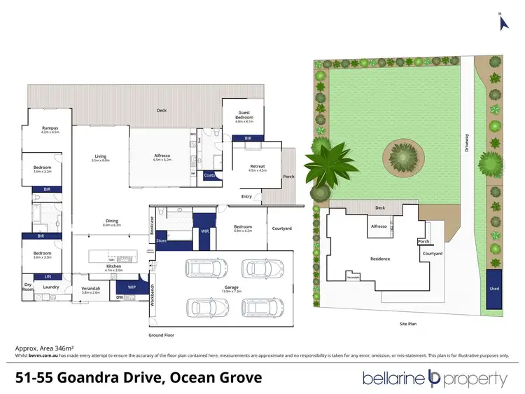Floorplan of Homely house listing, 51-55 Goandra Drive, Ocean Grove VIC 3226
