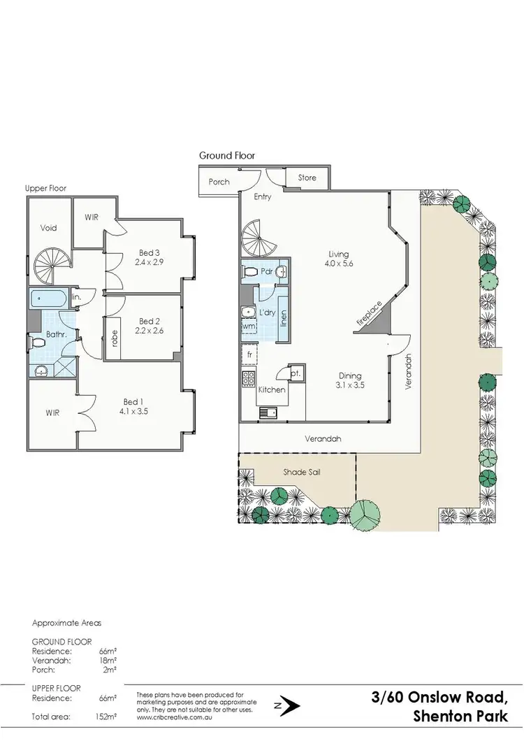 Floorplan of Homely townhouse listing, 3/60 Onslow Road, Shenton Park WA 6008