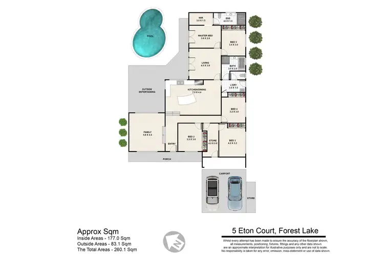 Floorplan of Homely house listing, 5 Eton Court, Forest Lake QLD 4078